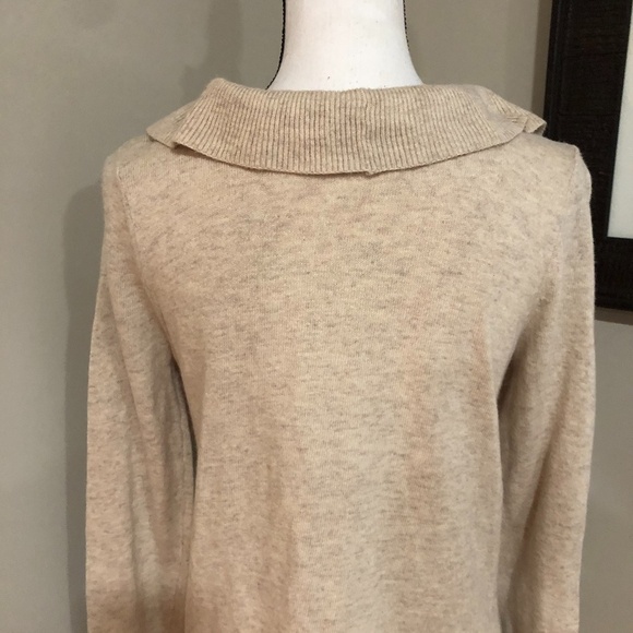 **H&M* Tan Ruffle Trim Tie Front Cardigan Sweater - Picture 5 of 7